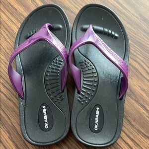 Okabashi Black and Purple Sandals